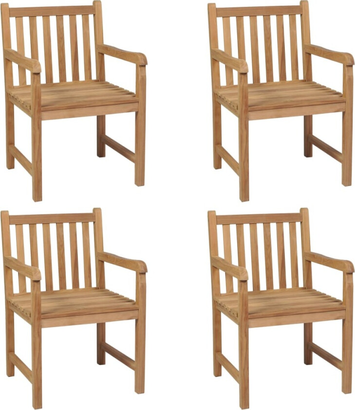 Utestoler 4 stk heltre teak