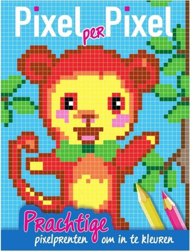 Pixel Coloring Book Monkey