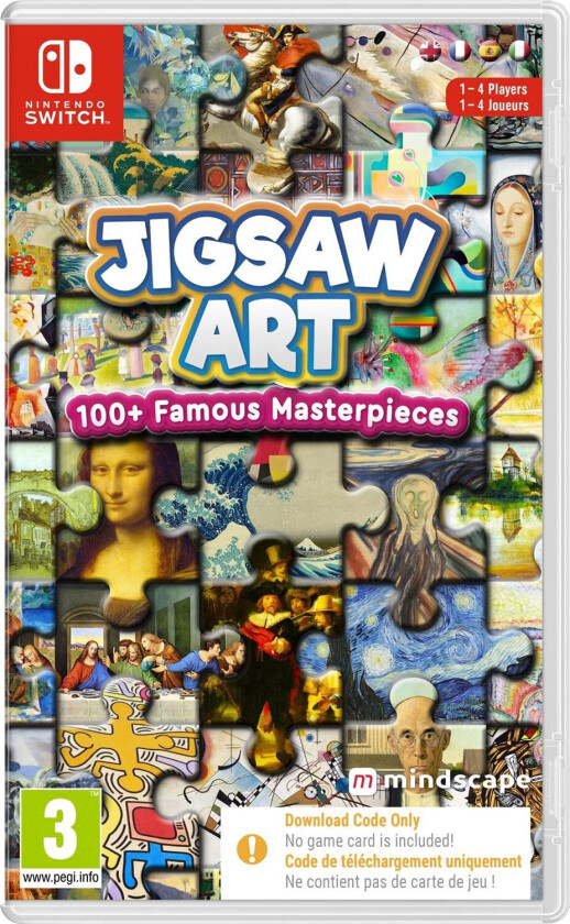 Jigsaw Art: 100+ Famous Masterpieces (Code in a Box) - Nintendo Switch - Puslespill
