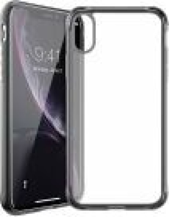 ITSKINS NANO // ICE - Baksidedeksel for mobiltelefon - polykarbonat, termoplast-polyuretan (TPU) - svart, gjennomsiktig - for Apple iPhone XR