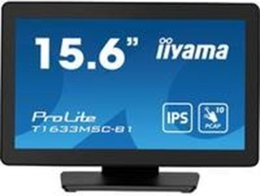15" iiyama ProLite T1633MSC-B1 - LED monitor - Full HD (1080p) - 15.6" - 5 ms - Skjerm