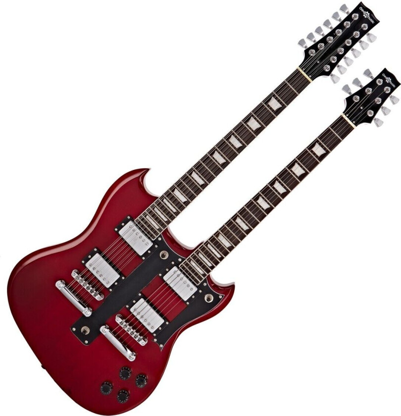 Gear4Music Brooklyn Double Neck Gitar fra Gear4music