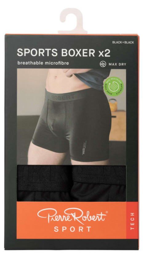 Sports Boxer Men Black Xl 2pk