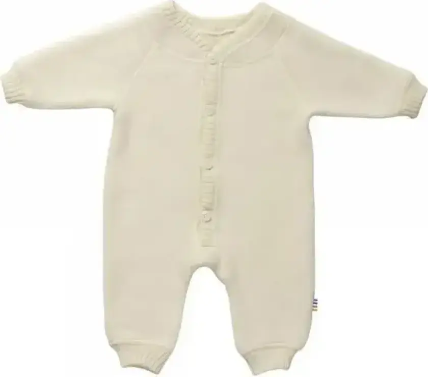 Heldrakt i tykk råhvit myk ull | Joha | Baby | Off-white | størrelse 90 | 100% Soft Ull til