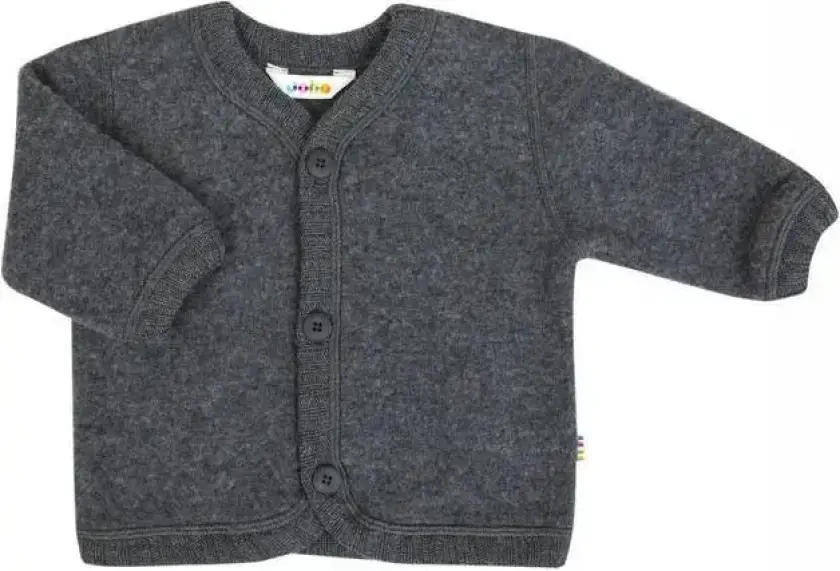 Cardigan i myk grå ull | Joha | Baby | Mørkegrått | størrelse 50 | 100% Soft Ull til