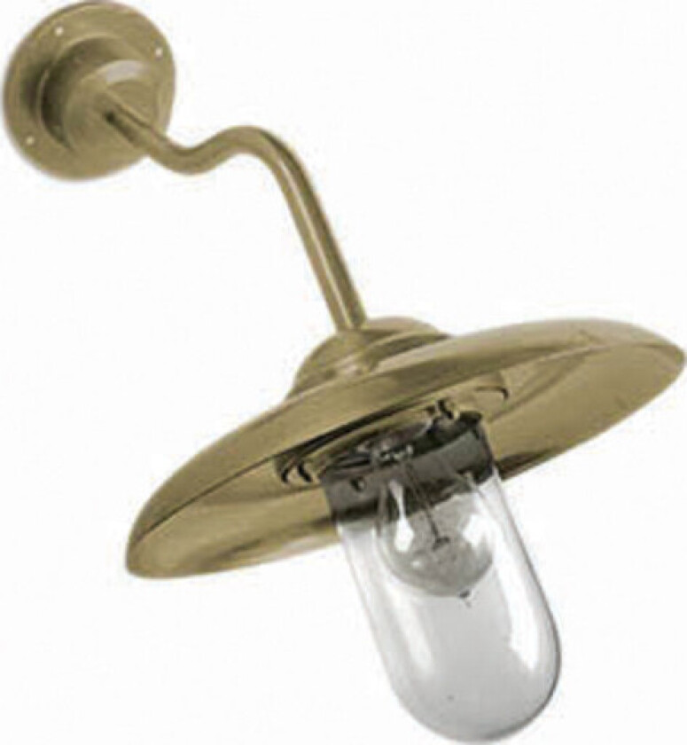 828 Vegglampe på arm messing IP53
