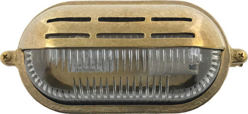 46 Oval skottlampe halvskjermet støpt messing IP64