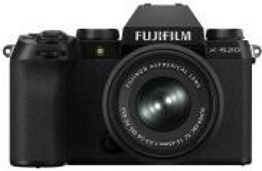 X Series X-S20 - Digitalkamera - speilløst - 26.1 MP - APS-C - 6.2K / 29.97 fps - 3optisk x-zoom - Fujinon XC 15-45 mm OIS PZ-linse - Wi-Fi, Bluetooth - svart