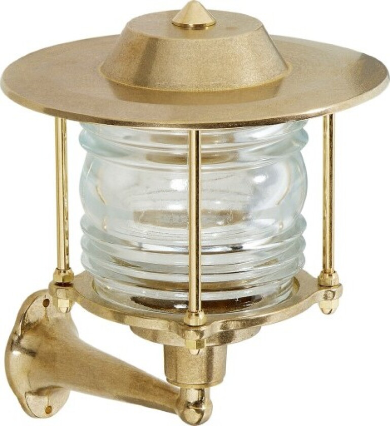 89 Vegglampe med marine glass messing IP53
