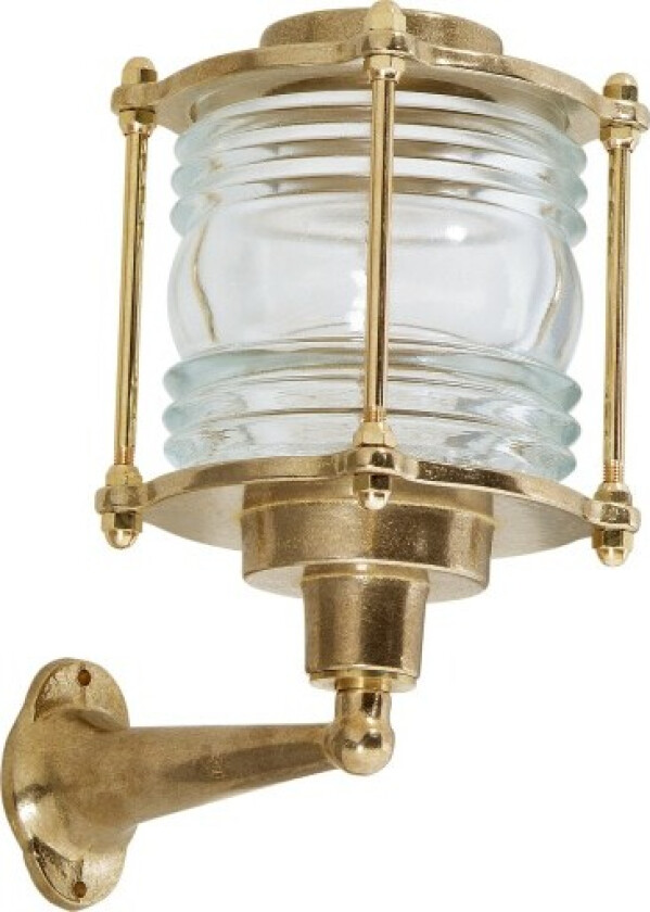 87 Vegglampe med marin glass messing IP53