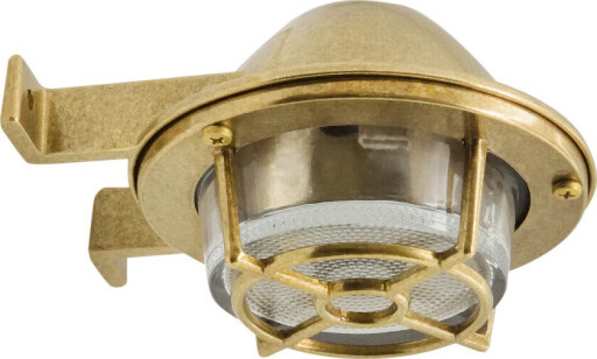 867 Vegglampe med gitter støpt messing IP64