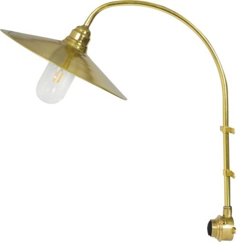 778A Vegglampe med dreiebryter støpt messing IP54