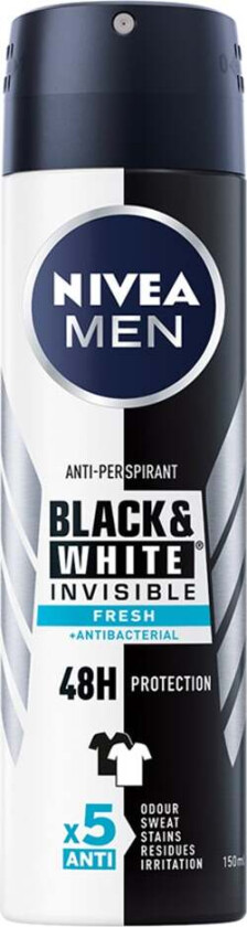 Deo Invisible Black & White Fresh Spray 150 ml