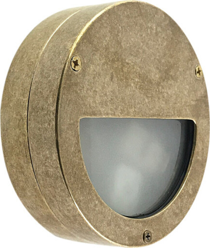 91 rund skottlampe halvskjermet støpt messing IP54