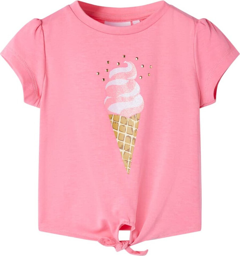 T-skjorte for barn knallfluorosa 140