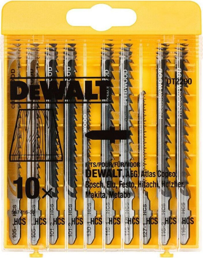 Jigsaw Blade Set - XPC 10 Piece Set - Wood Cutting