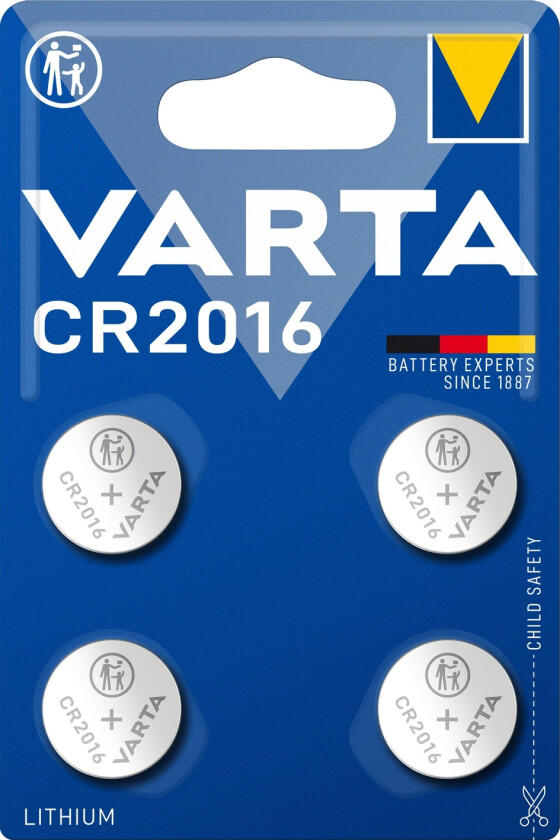 CR2016 Lithium Coin 4 Pack