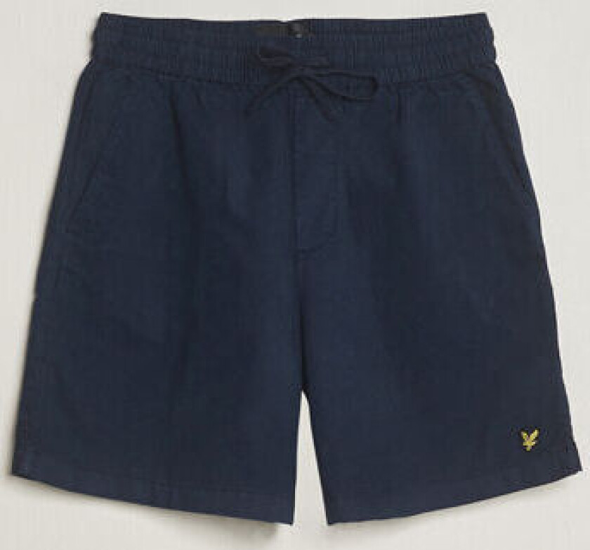 Scott Lyle & Scott Linen Drawstring Shorts Dark Navy