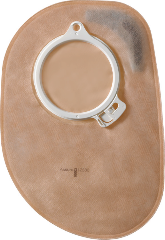 Bilde av 12354 Assura Pluss 2-delt lukket pose, Midi, 40 mm ring, beige, 30 stk.