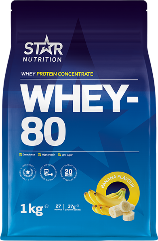 Whey-80 Myseprotein 1 kg