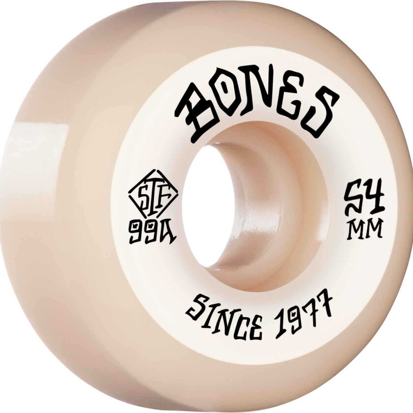 Bones Wheels STF Skateboard Heritage Roots 54mm V5 4pk Hvit