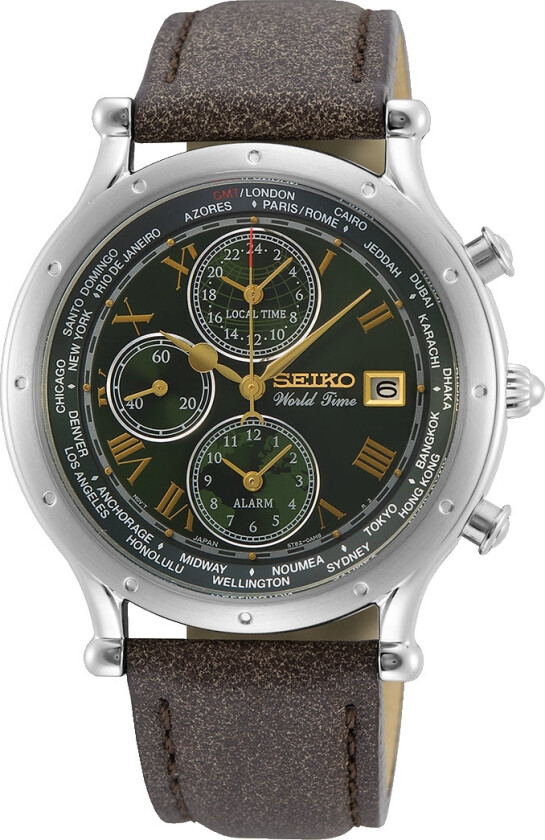 30th Anniversary Age of Discovery World Time SPL057P1 - Kvarts - Sølv - Herreklokker - Skinn - Mineral