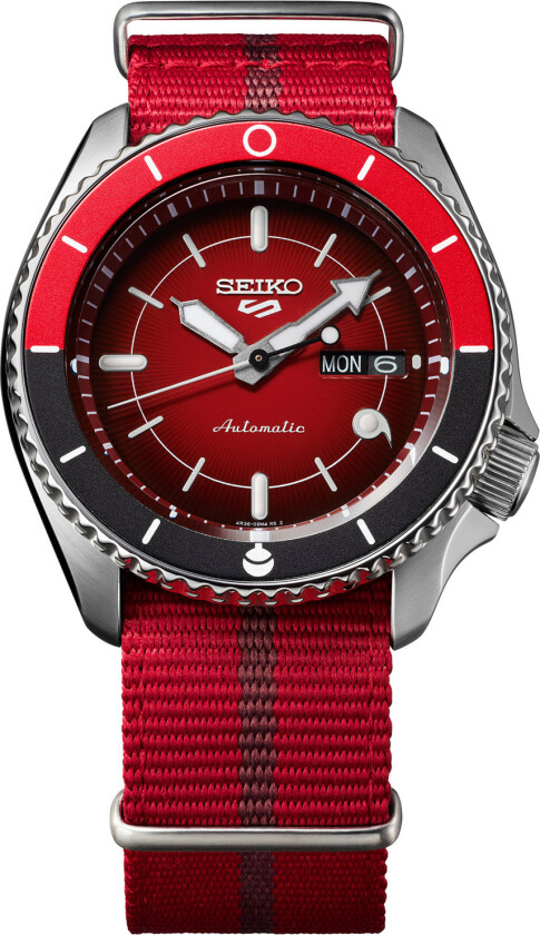 5 Sarada Uchiha Limited Edition (6500 pieces worldwide) SRPF67K1 - Automatisk - Sølv - Herreklokker - Stoff - Mineral