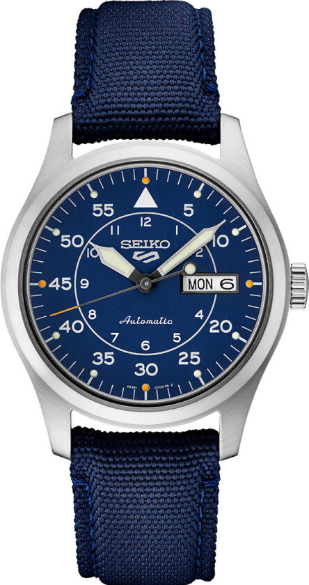 5 Sports Flieger SRPH31K1 - Automatisk - Sølv - Herreklokker - Stoff - Mineral