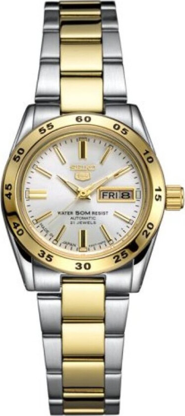 5 Ladies Automatic 24mm SYMG42K1 - Automatisk - Gull Sølv - Dameklokker - Rustfritt stål - ledd m/skrue - Mineral