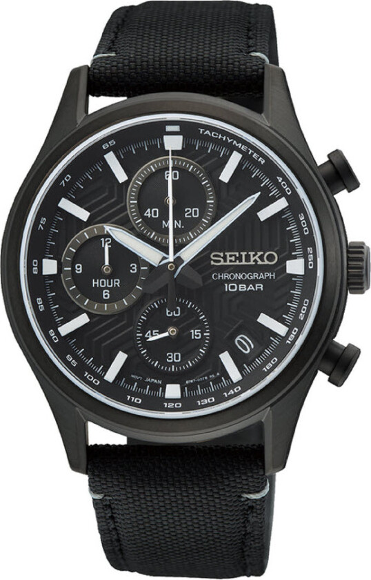 39mm Dress Chronograph SSB421P1 - Kvarts - Sort - Herreklokker - Stoff - Safir