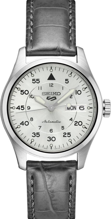 5 "Champagne Flieger" 36mm Automatic SRPJ87K1 - Automatisk - Sølv - Herreklokker - Skinn - Mineral