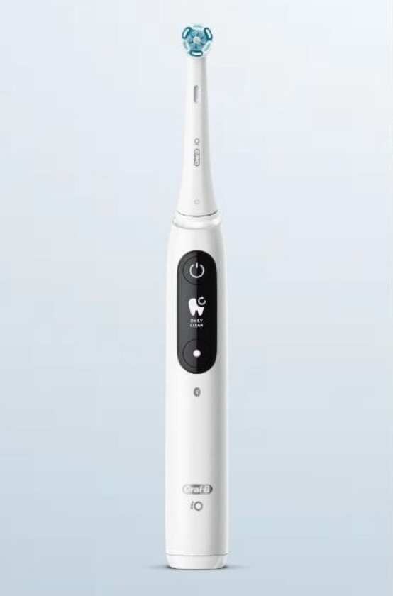 Oral-B iO Series 7 med 2 børstehoder og reiseveske, hvit alabast