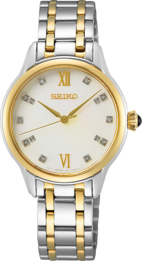 Classic Ladies SRZ544P1 - Kvarts - Sølv - Dameklokker - Rustfritt stål - ledd m/pin - Safir