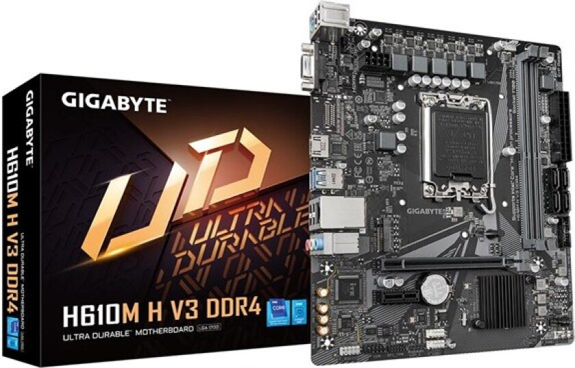 H610M H V3 DDR4 Hovedkort - Intel H610 - Intel LGA1700 socket - DDR4 RAM - Micro-ATX