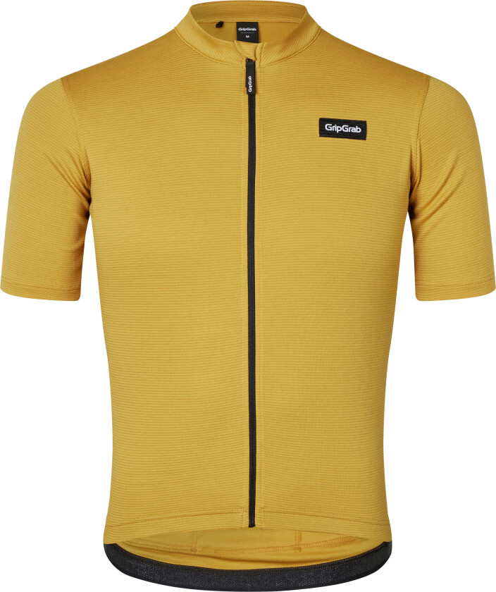 Gripgrab Men's Gravelin Merinotech Short Sleeve Jersey Mustard Yellow L, Mustard Yellow
