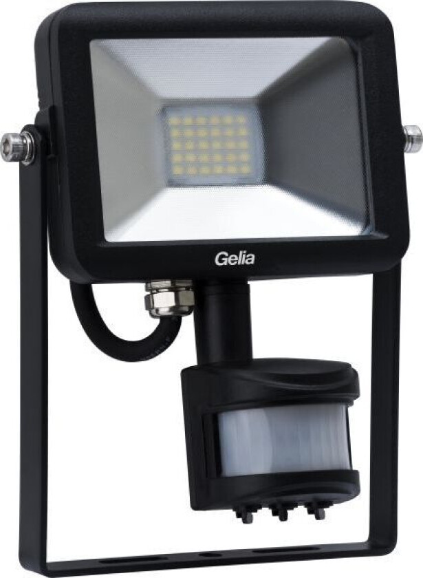 Gelia Hanö Lyskaster med bevegelsessensor, IP44 svart