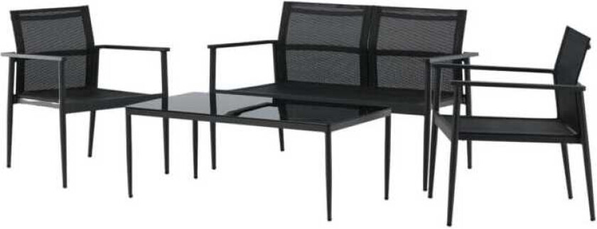 Break salongsett 4 deler svart.