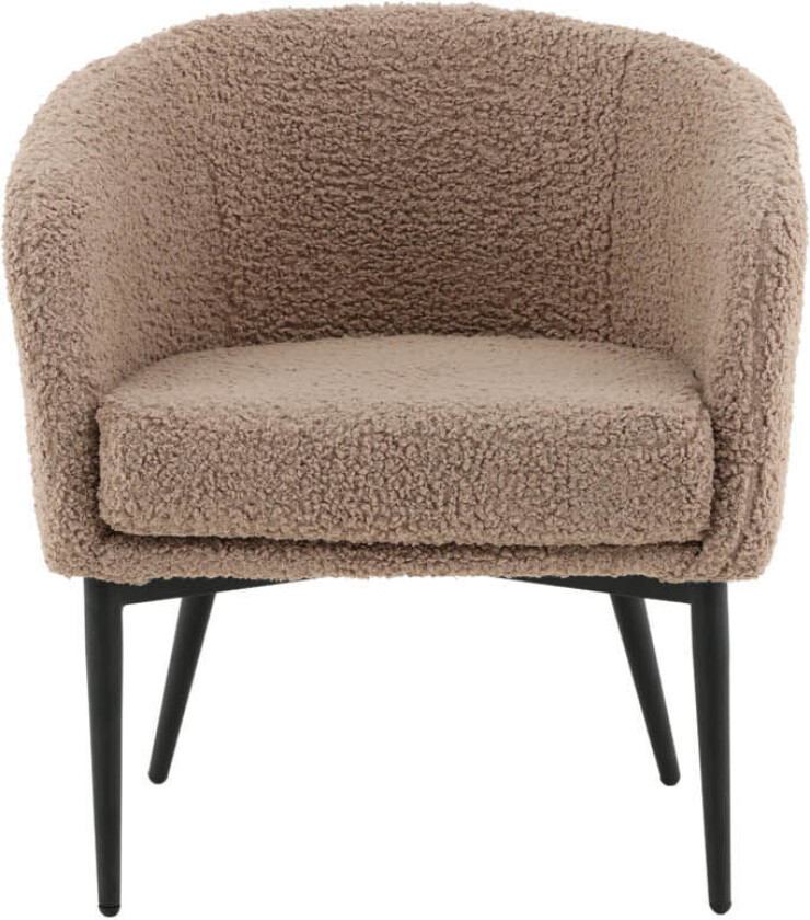 Fluffy lenestol teddy brun.