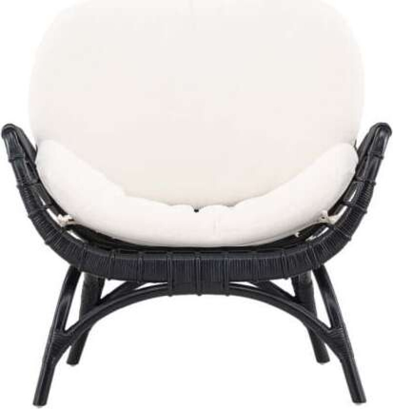 Moana lenestol med hagepute svart.