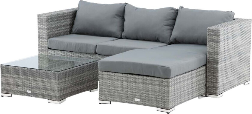 Rotterdam salongsett 2 deler grå.