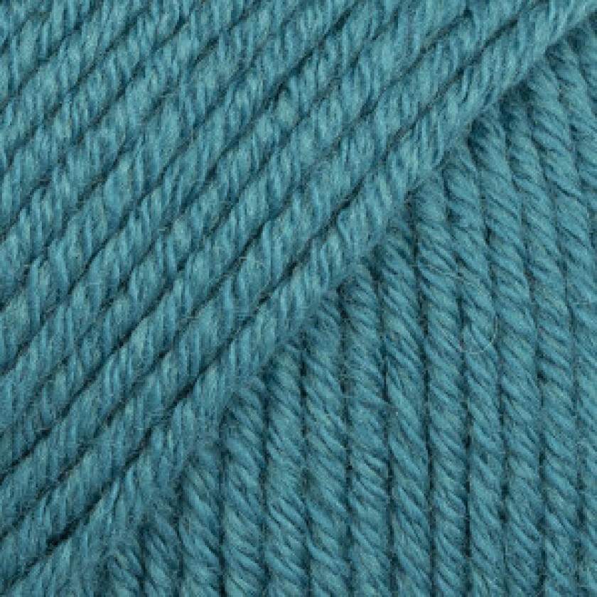 Drops Cotton Merino Garn Unicolour 26 Stormblått Storm Blue