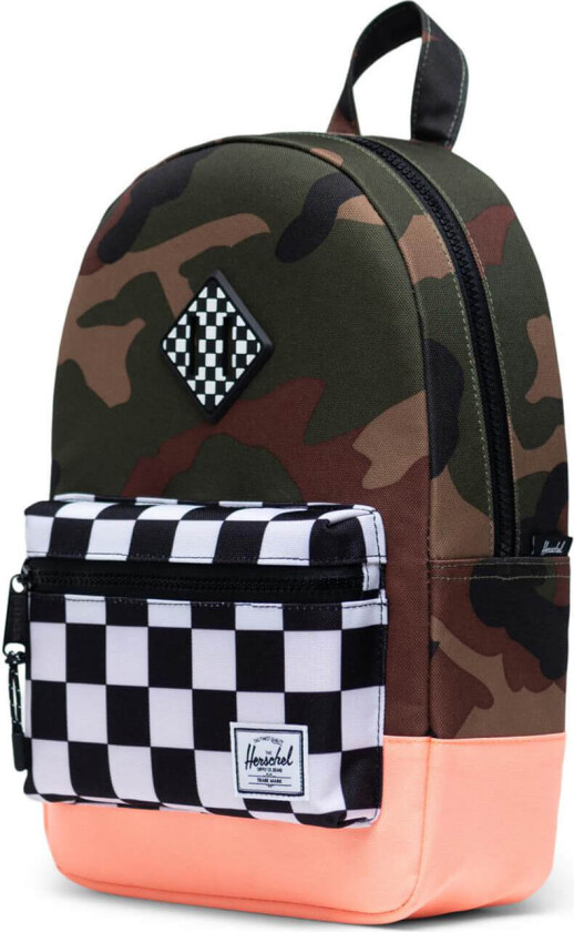 Heritage Ryggsekk Youth Woodland Camo Svart/Hvit Check 9L