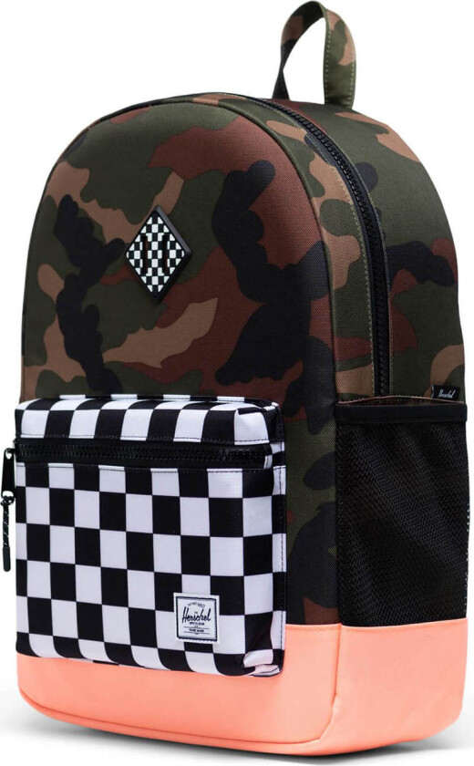 Heritage Ryggsekk Youth Woodland Camo/Svart/Hvit Check 20L