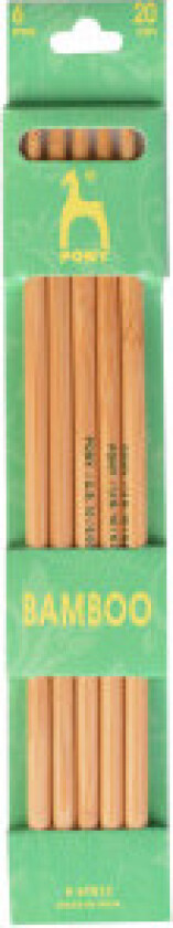 Strømpepinner Bambus 20cm 6,00mm / 7.9in US 10