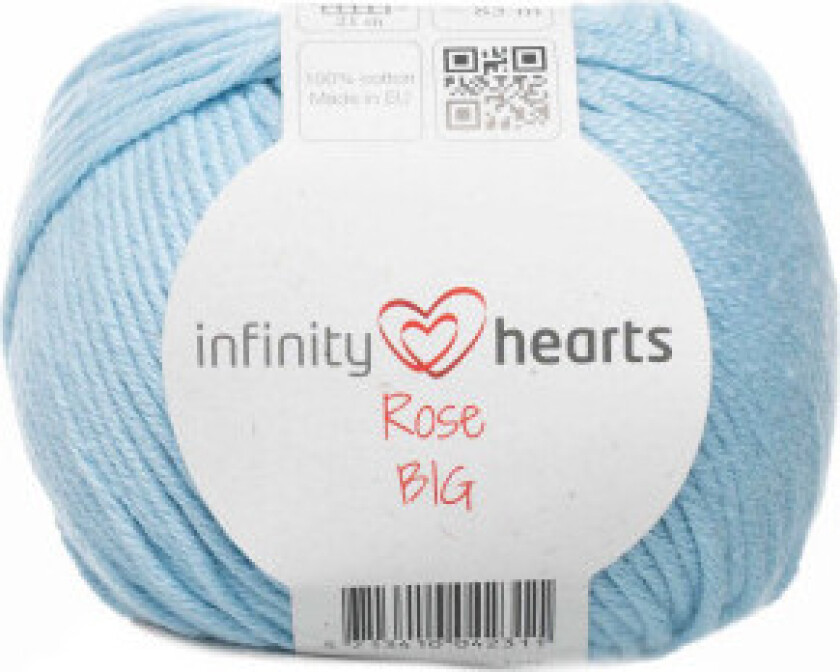 Evighetshjerter Rose Big Garn 81 Lyseblått