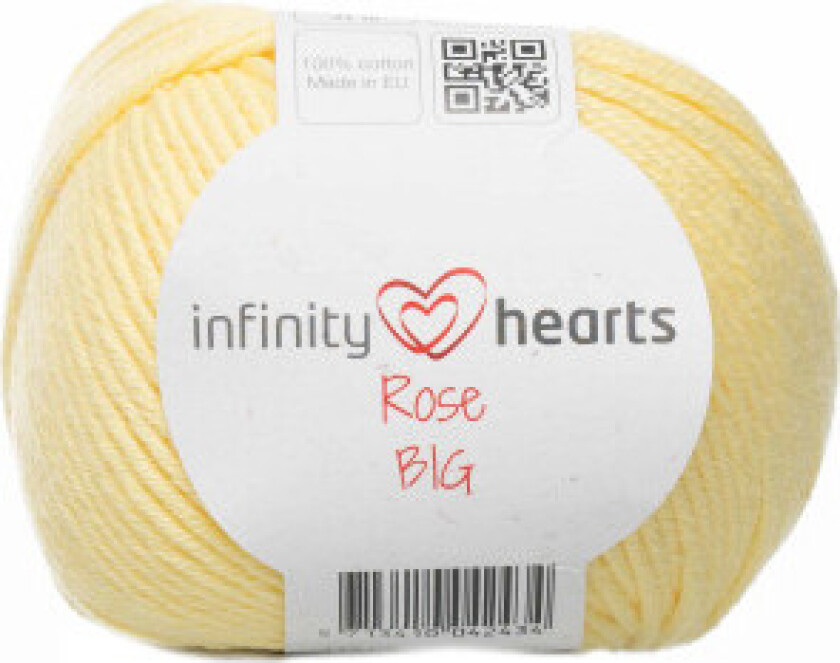 Evighetshjerter Rose Big Garn 177 Lysegult