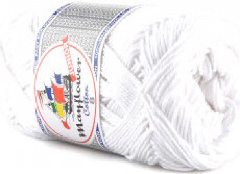 Cotton 8/4 Garn Unicolor 1402 Hvid