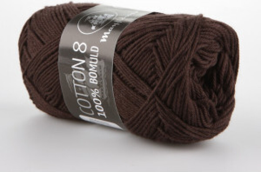 Cotton 8/4 Garn Unicolor 1436 Mørk brun