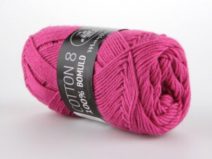 Bomull 8/4 Garn Unicolour 1470 Cerise