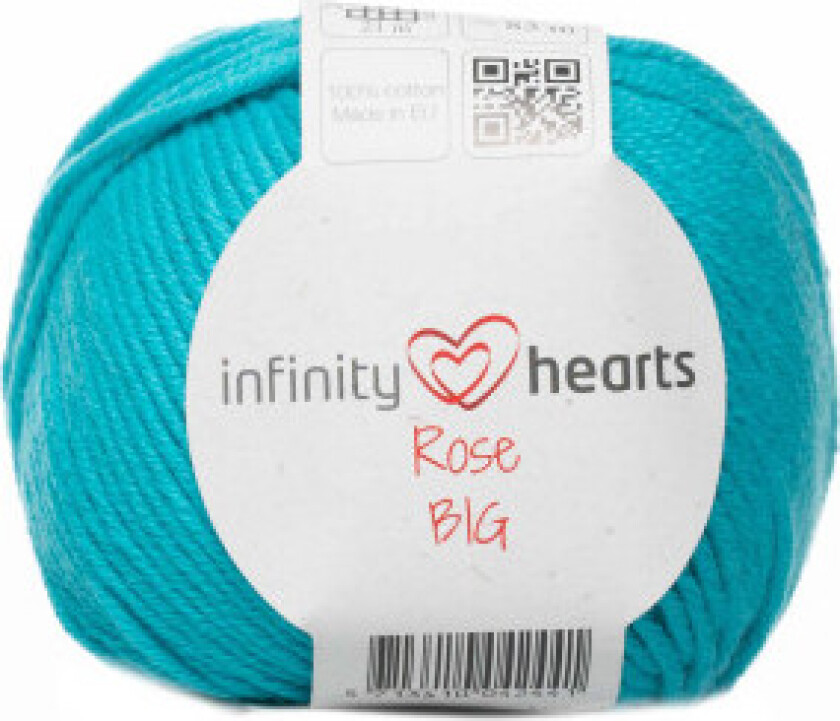 Evighetshjerter Rose Big Garn 130 Lys turkis
